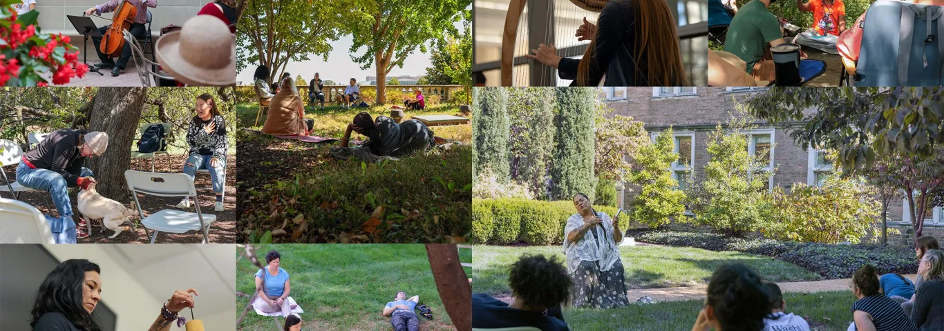 A collage of Mindfulness Month at WashU photos