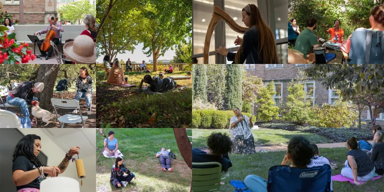 A collage of Mindfulness Month at WashU photos